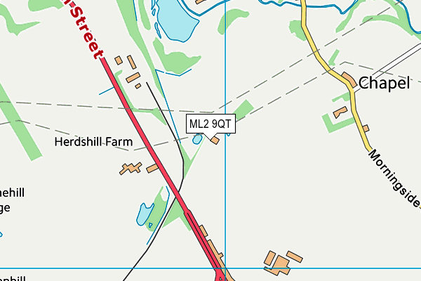 ML2 9QT map - OS VectorMap District (Ordnance Survey)