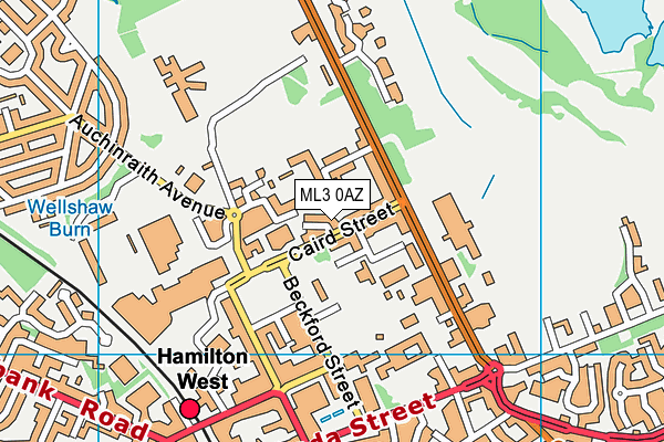 ML3 0AZ map - OS VectorMap District (Ordnance Survey)