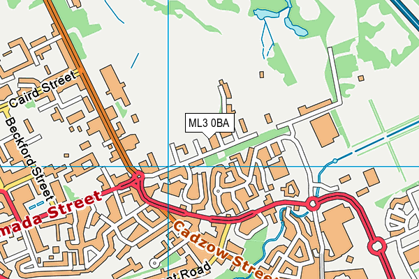 ML3 0BA map - OS VectorMap District (Ordnance Survey)