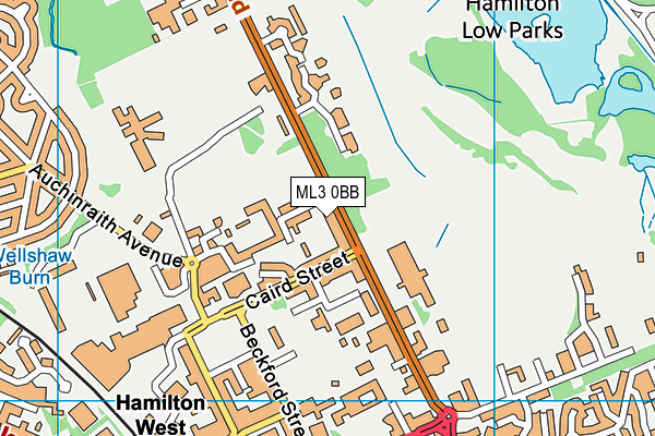 ML3 0BB map - OS VectorMap District (Ordnance Survey)