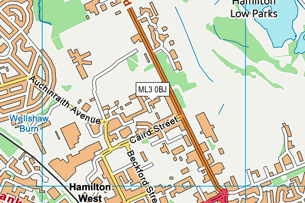 ML3 0BJ map - OS VectorMap District (Ordnance Survey)