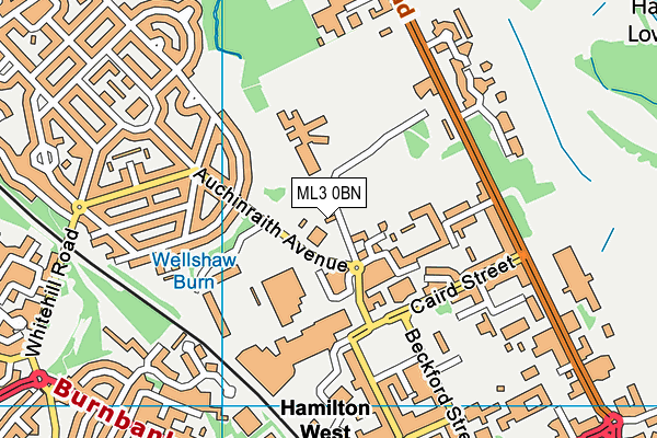 ML3 0BN map - OS VectorMap District (Ordnance Survey)