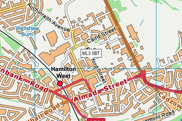 ML3 0BT map - OS VectorMap District (Ordnance Survey)