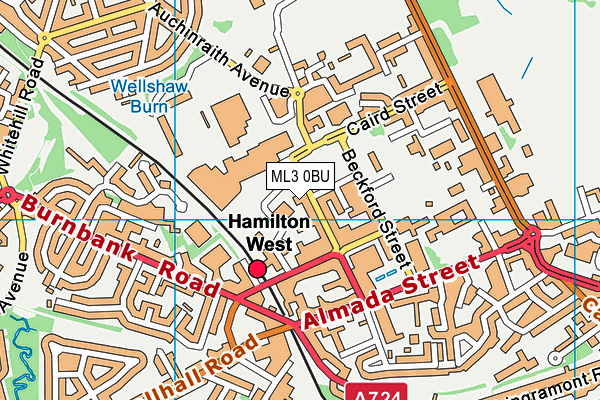 ML3 0BU map - OS VectorMap District (Ordnance Survey)