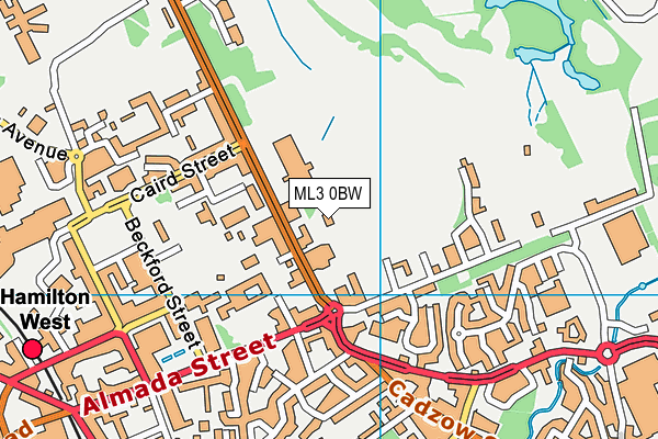 ML3 0BW map - OS VectorMap District (Ordnance Survey)