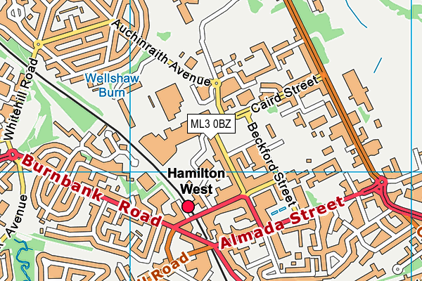 ML3 0BZ map - OS VectorMap District (Ordnance Survey)