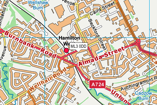 ML3 0DD map - OS VectorMap District (Ordnance Survey)