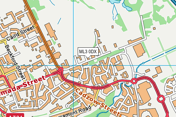ML3 0DX map - OS VectorMap District (Ordnance Survey)