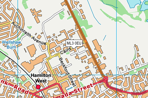 ML3 0EU map - OS VectorMap District (Ordnance Survey)