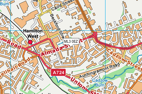 ML3 0EZ map - OS VectorMap District (Ordnance Survey)