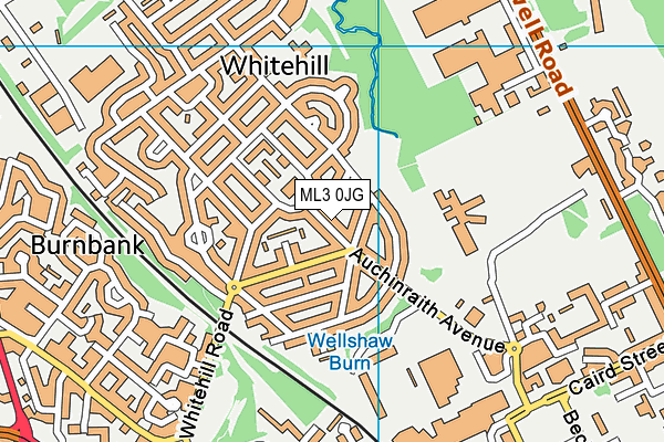 ML3 0JG map - OS VectorMap District (Ordnance Survey)