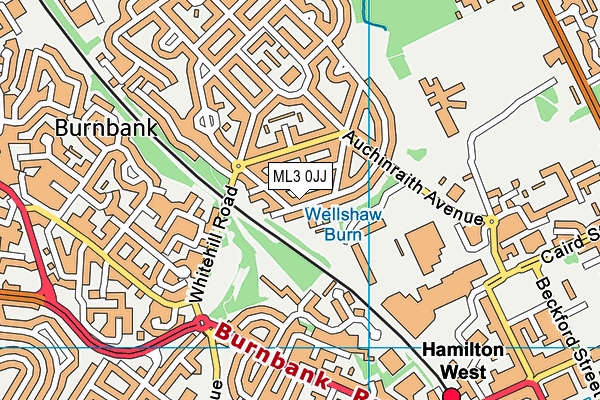 ML3 0JJ map - OS VectorMap District (Ordnance Survey)