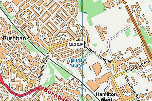 ML3 0JP map - OS VectorMap District (Ordnance Survey)