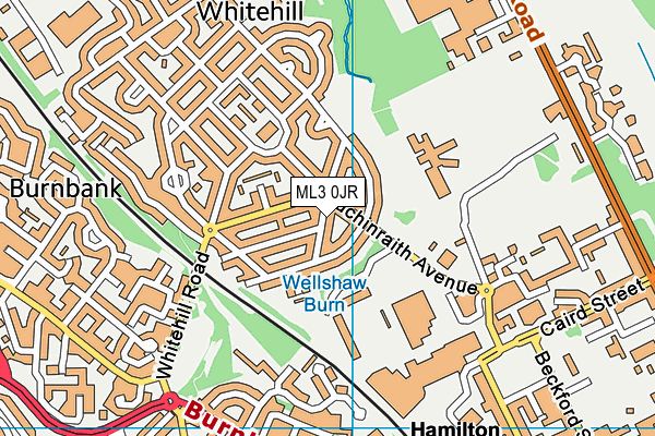 ML3 0JR map - OS VectorMap District (Ordnance Survey)