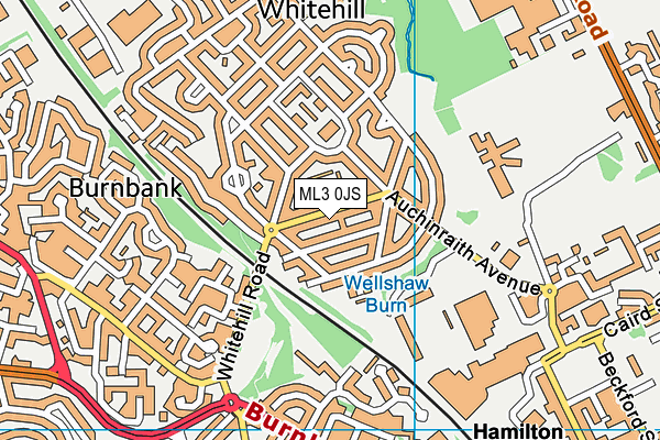 ML3 0JS map - OS VectorMap District (Ordnance Survey)