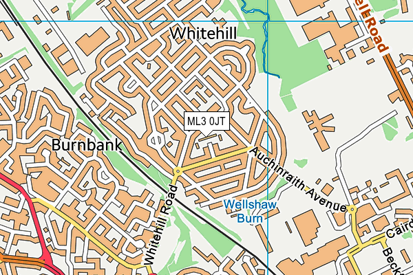 ML3 0JT map - OS VectorMap District (Ordnance Survey)
