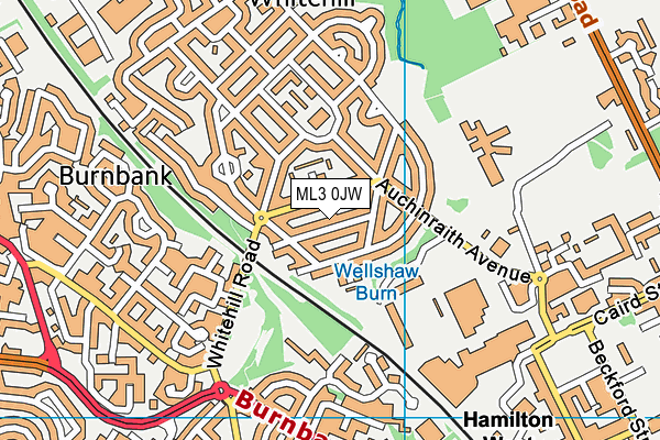 ML3 0JW map - OS VectorMap District (Ordnance Survey)