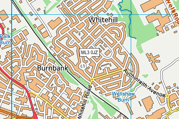 ML3 0JZ map - OS VectorMap District (Ordnance Survey)