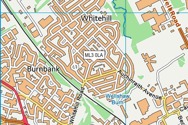 ML3 0LA map - OS VectorMap District (Ordnance Survey)