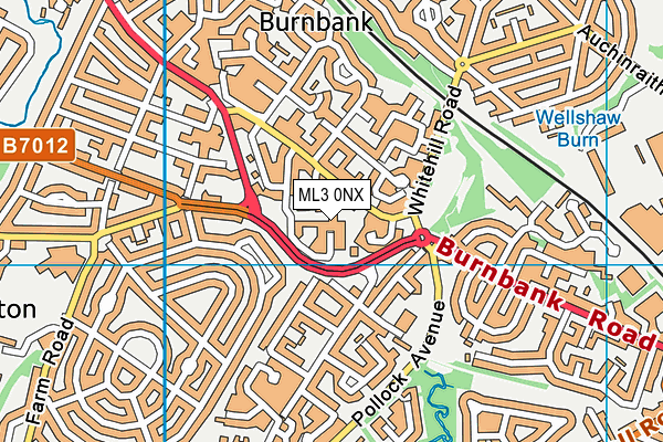 ML3 0NX map - OS VectorMap District (Ordnance Survey)