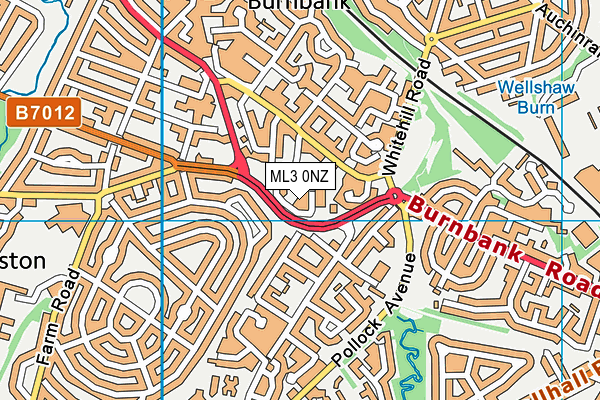 ML3 0NZ map - OS VectorMap District (Ordnance Survey)