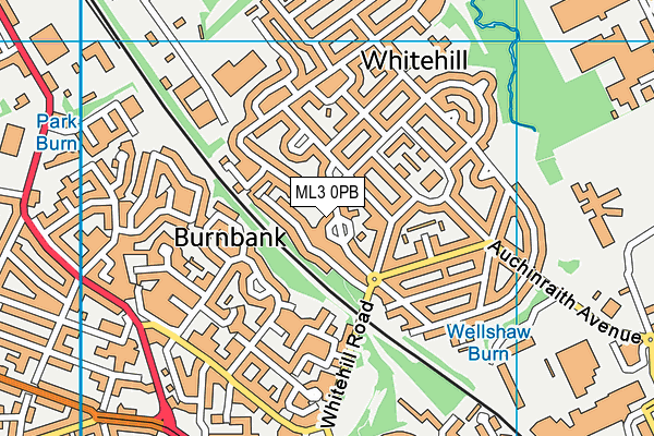 ML3 0PB map - OS VectorMap District (Ordnance Survey)