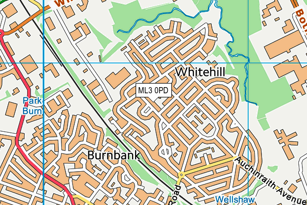 ML3 0PD map - OS VectorMap District (Ordnance Survey)