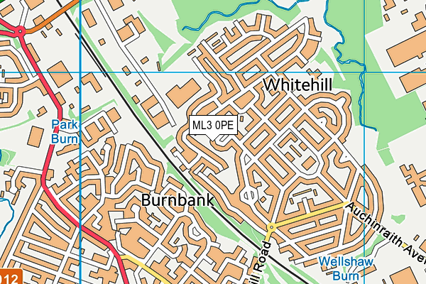 ML3 0PE map - OS VectorMap District (Ordnance Survey)