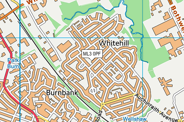 ML3 0PF map - OS VectorMap District (Ordnance Survey)
