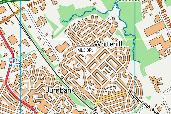 ML3 0PJ map - OS VectorMap District (Ordnance Survey)