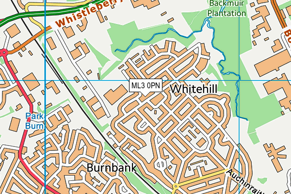 ML3 0PN map - OS VectorMap District (Ordnance Survey)
