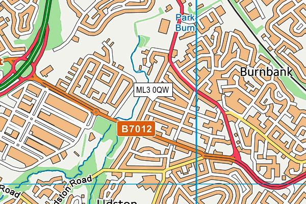 ML3 0QW map - OS VectorMap District (Ordnance Survey)
