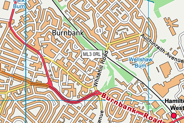 ML3 0RL map - OS VectorMap District (Ordnance Survey)