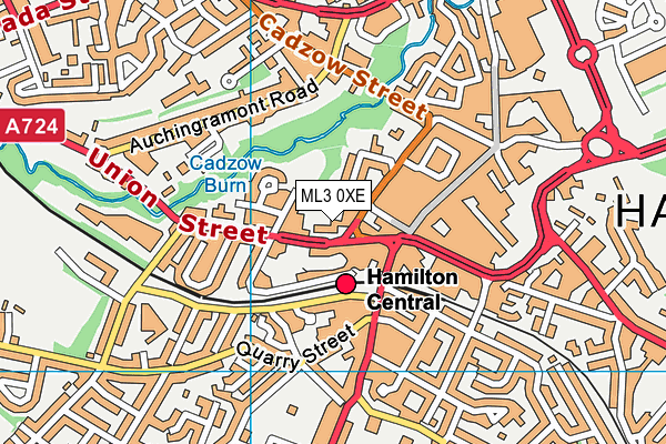 ML3 0XE map - OS VectorMap District (Ordnance Survey)