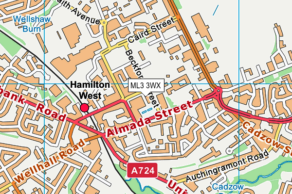 ML3 3WX map - OS VectorMap District (Ordnance Survey)