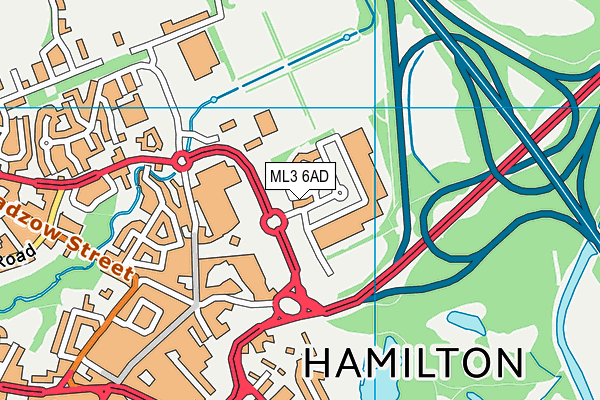 ML3 6AD map - OS VectorMap District (Ordnance Survey)