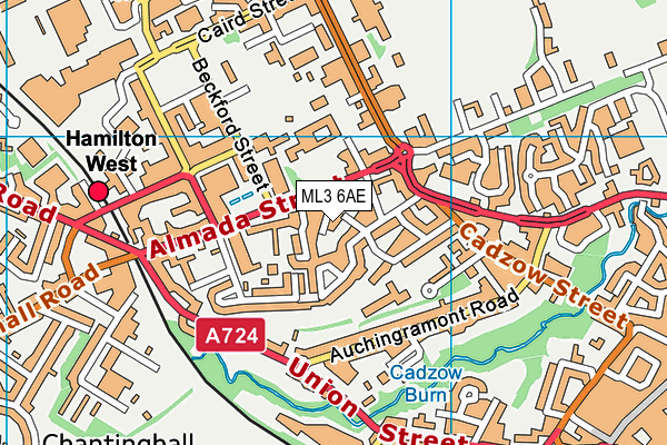 ML3 6AE map - OS VectorMap District (Ordnance Survey)