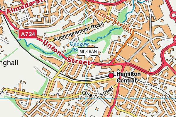 ML3 6AN map - OS VectorMap District (Ordnance Survey)