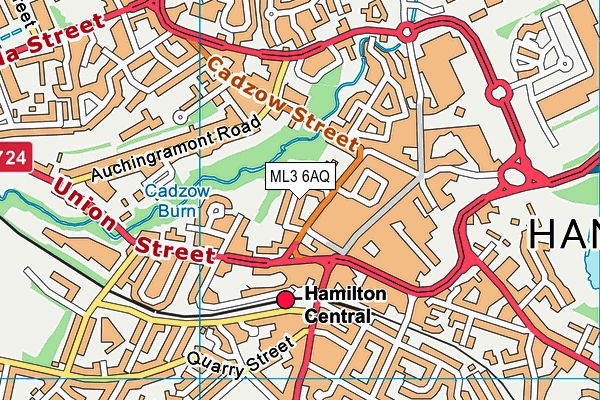 ML3 6AQ map - OS VectorMap District (Ordnance Survey)