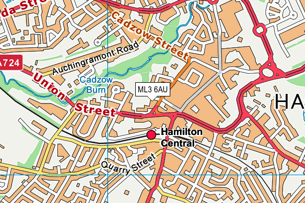 ML3 6AU map - OS VectorMap District (Ordnance Survey)