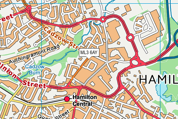 ML3 6AY map - OS VectorMap District (Ordnance Survey)