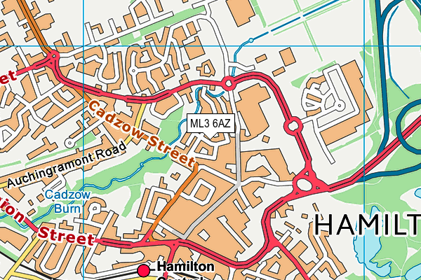 ML3 6AZ map - OS VectorMap District (Ordnance Survey)