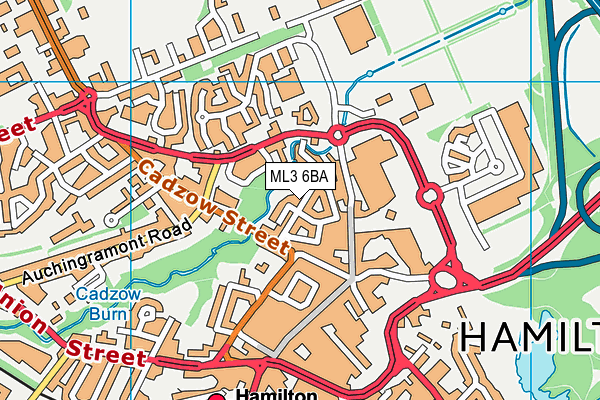 ML3 6BA map - OS VectorMap District (Ordnance Survey)