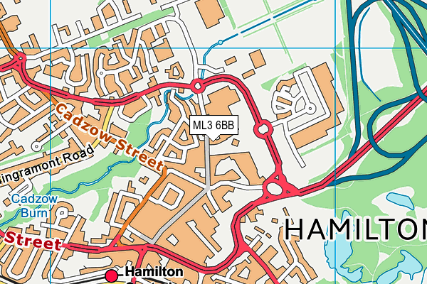 ML3 6BB map - OS VectorMap District (Ordnance Survey)