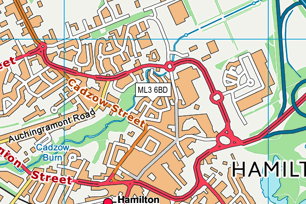 ML3 6BD map - OS VectorMap District (Ordnance Survey)