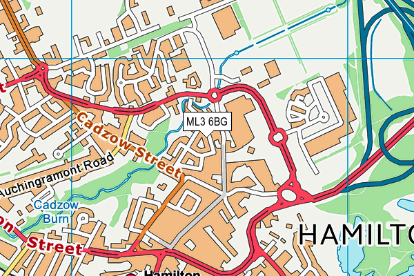 ML3 6BG map - OS VectorMap District (Ordnance Survey)