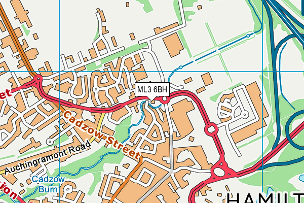 ML3 6BH map - OS VectorMap District (Ordnance Survey)