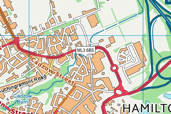 ML3 6BS map - OS VectorMap District (Ordnance Survey)