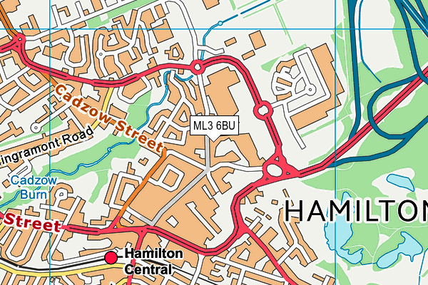 ML3 6BU map - OS VectorMap District (Ordnance Survey)