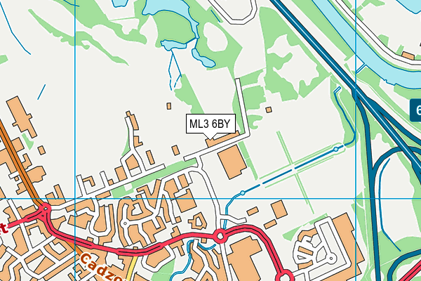 ML3 6BY map - OS VectorMap District (Ordnance Survey)